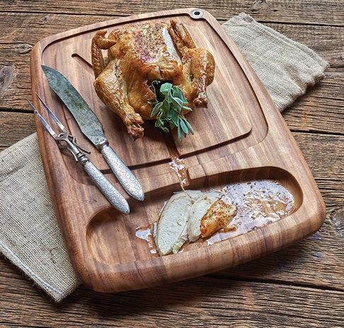 Ironwood Kansas City Acacia Wood Carving Board by Kitchen Niche