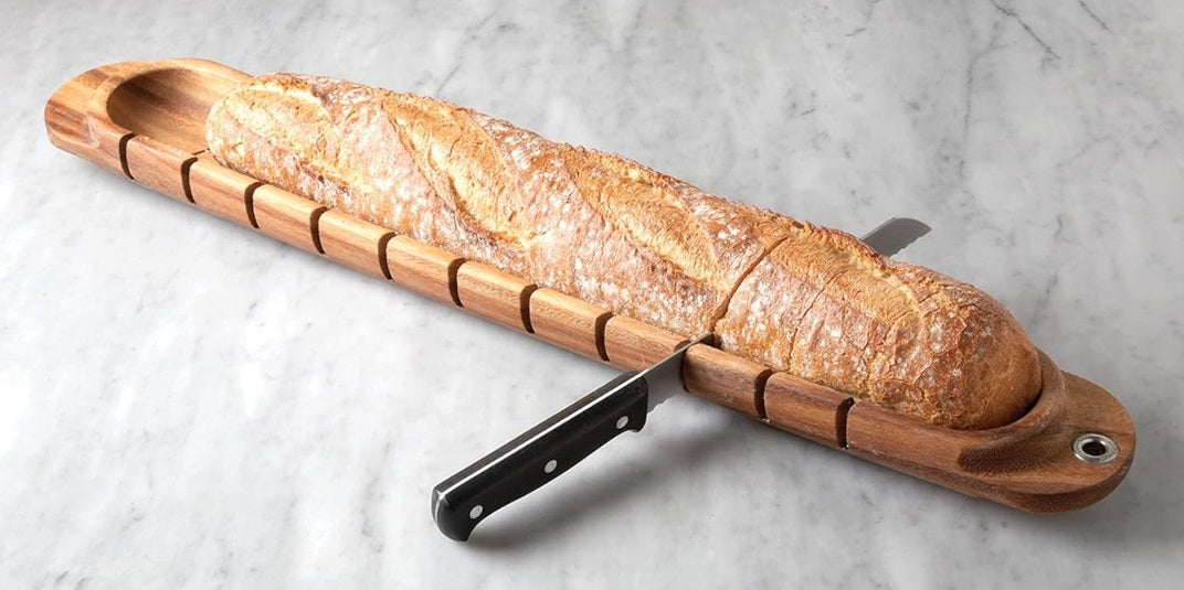 Ironwood Acacia Wood Large Baguette Miter by Kitchen Niche
