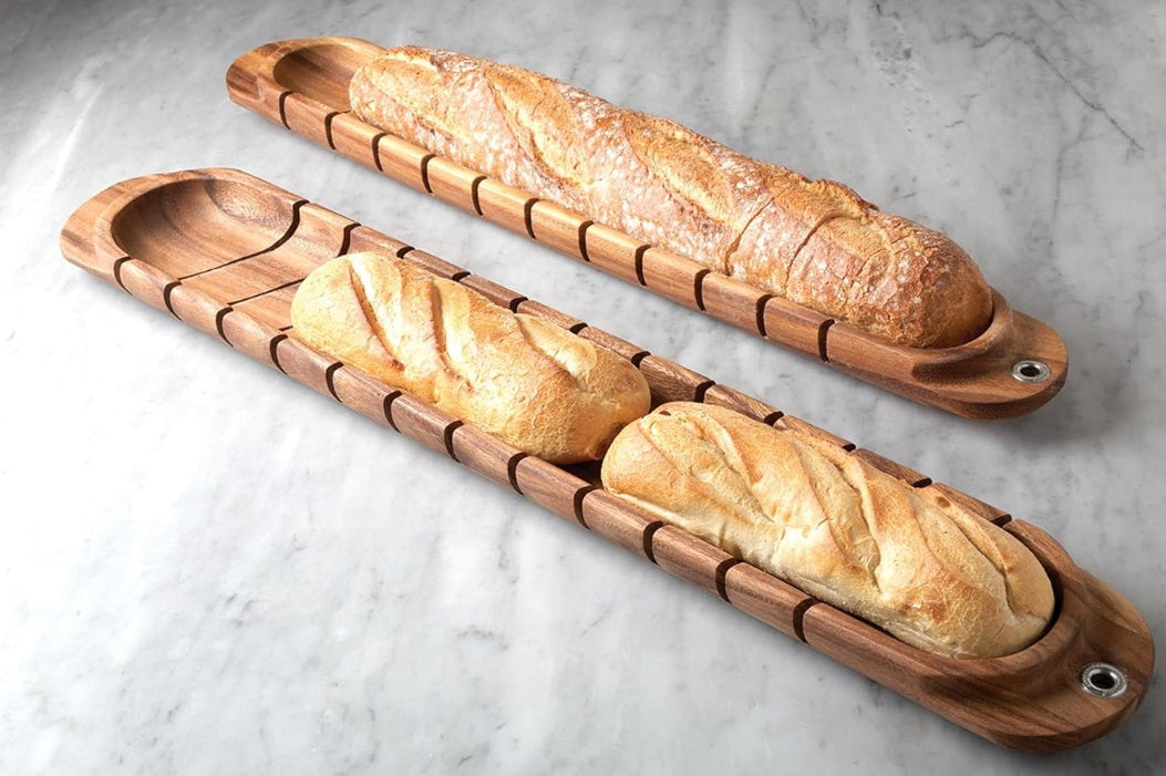Ironwood Acacia Wood Large Baguette Miter by Kitchen Niche