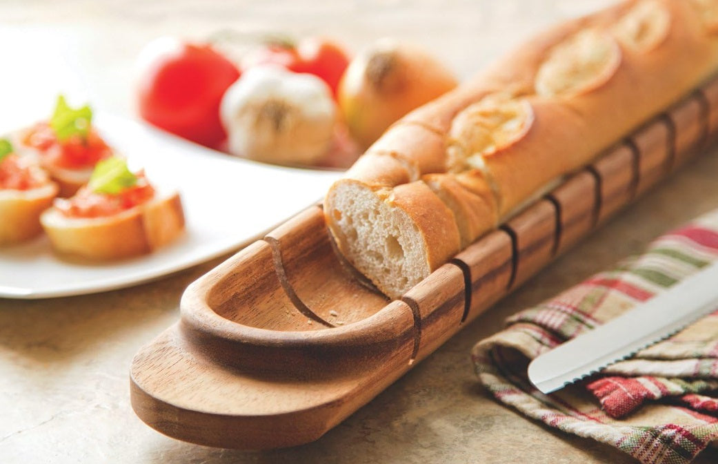 Ironwood Acacia Wood Large Baguette Miter by Kitchen Niche