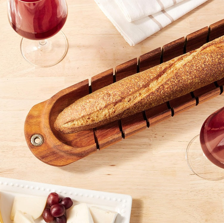 Ironwood Acacia Wood Avignon French Bread Miter by Kitchen Niche