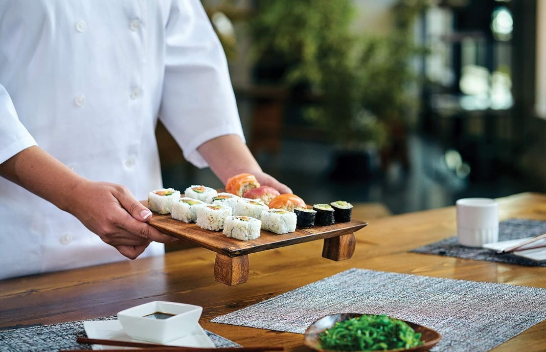 Ironwood Acacia Wood Kyoto Sushi Stand by Kitchen Niche