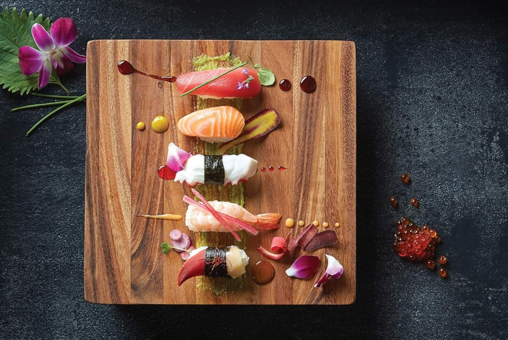 Ironwood Acacia Wood Kyoto Sushi Stand by Kitchen Niche