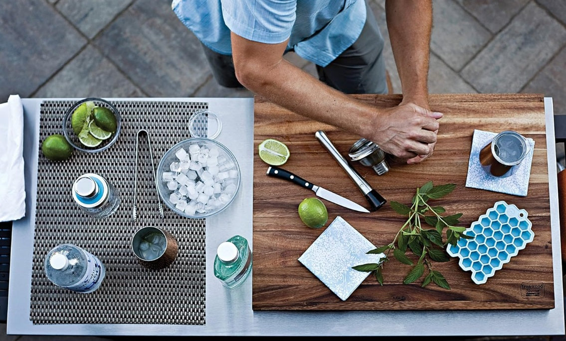 Ironwood Acacia Wood Large Long Grain Utility Chop Board by Kitchen Niche