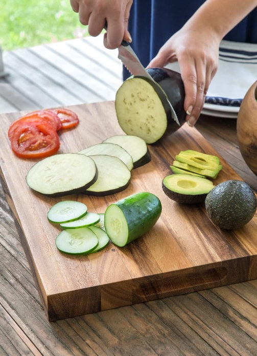 Ironwood Acacia Wood Large Long Grain Utility Chop Board by Kitchen Niche