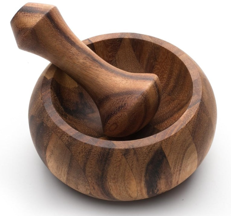 Ironwood Acacia Wood Mortar & Pestle by Kitchen Niche