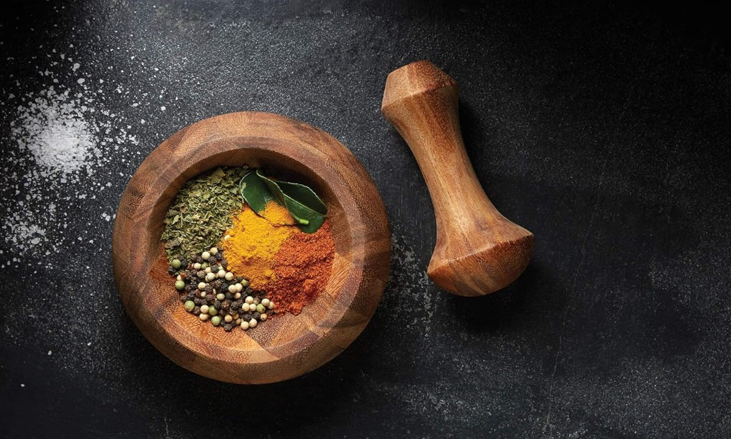 Ironwood Acacia Wood Mortar & Pestle by Kitchen Niche