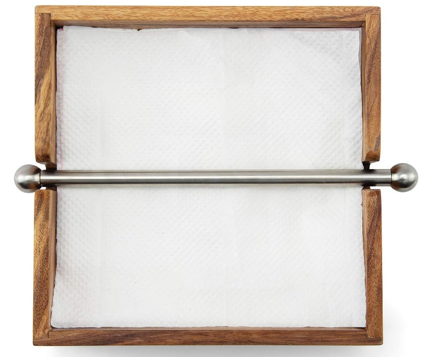 Ironwoon Acacia Wood Napkin Holder by Kitchen Niche