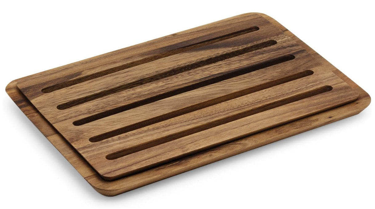 Ironwood Nesting Acacia Wood Bread Cutting Board by Kitchen Niche