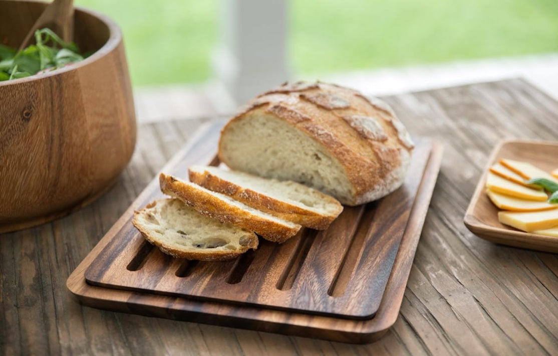 Ironwood Nesting Acacia Wood Bread Cutting Board by Kitchen Niche