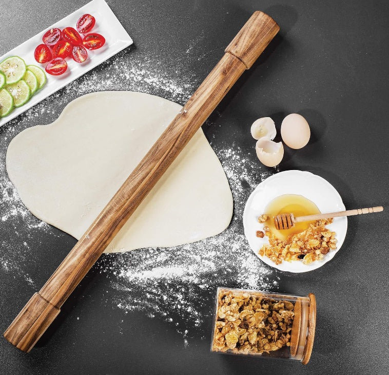 Ironwood Set of 2 Fixed Width Acacia Wood Rolling Pins by Kitchen Niche