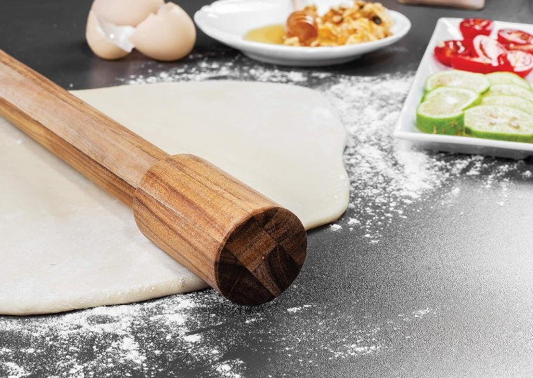 Ironwood Set of 2 Fixed Width Acacia Wood Rolling Pins by Kitchen Niche