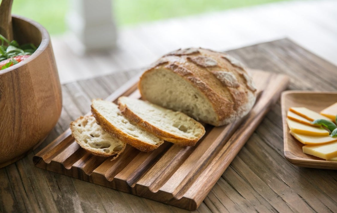 Ironwood Sweep-Off Acacia Wood Bread Cutting Board by Kitchen Niche