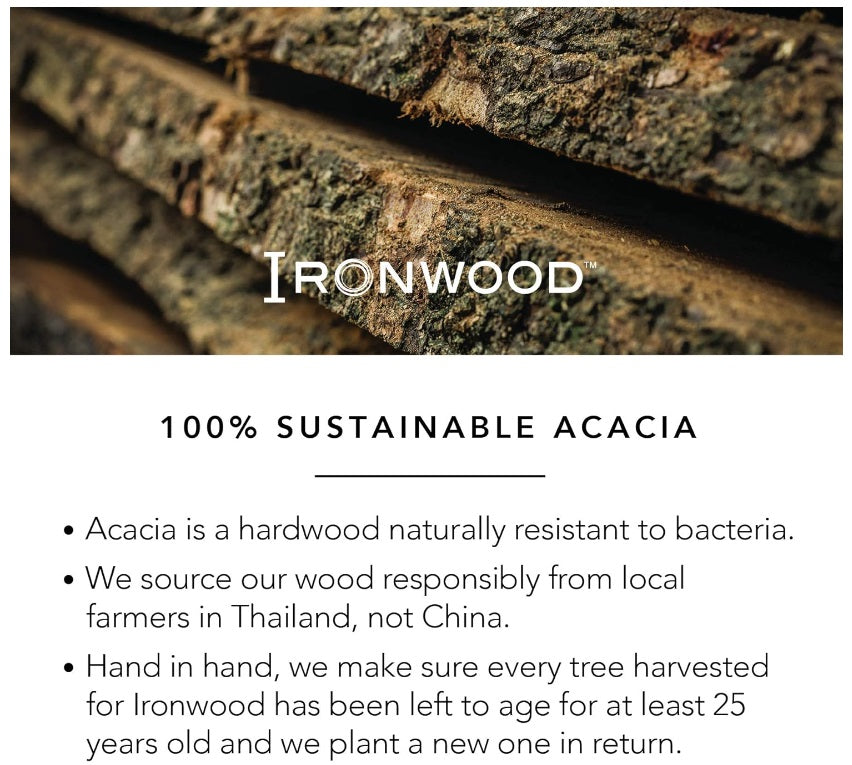 Ironwood Nesting Acacia Wood Bread Cutting Board