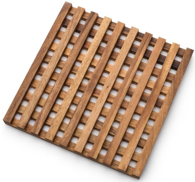 Ironwood Acacia Wood Large Venetian Trivet by Kitchen Niche