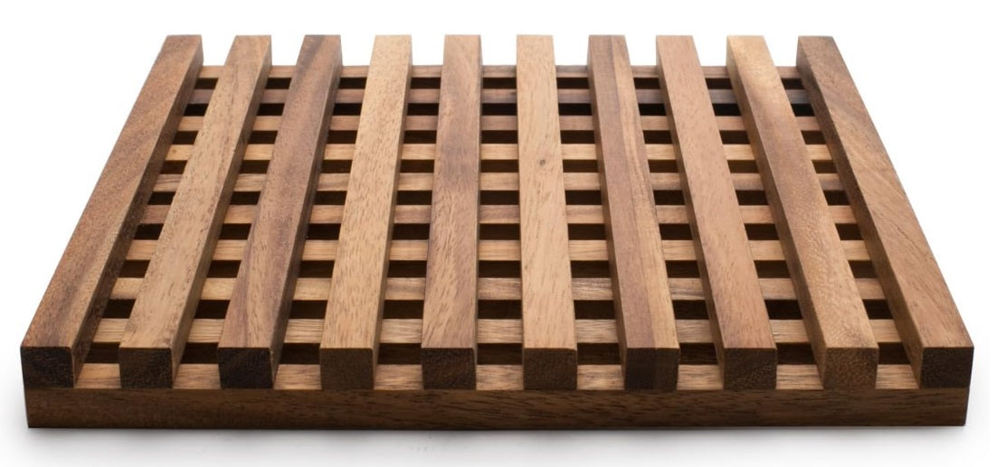 Ironwood Acacia Wood Large Venetian Trivet by Kitchen Niche