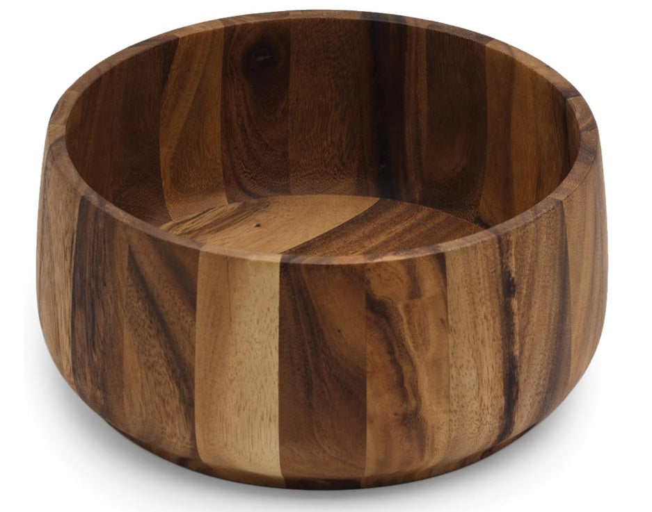 Ironwood Tulip Acacia Wood Salad Bowl by Kitchen Niche