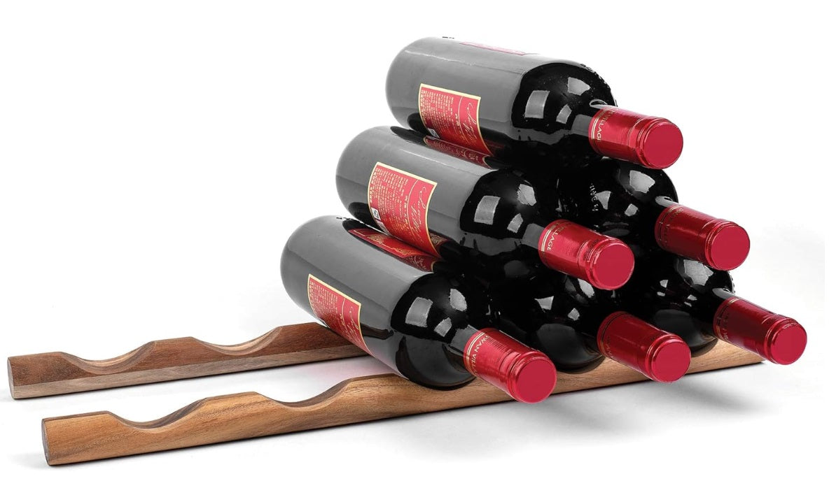 Ironwood Compact Acacia Wood Wine Rack by Kitchen Niche