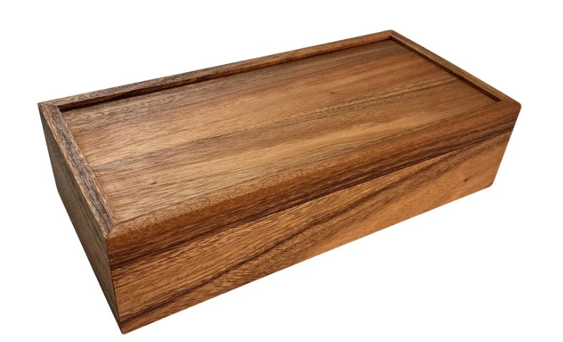 Ironwood XL Rectangular Acacia Wood Tea Bag Storage Box by Kitchen Niche