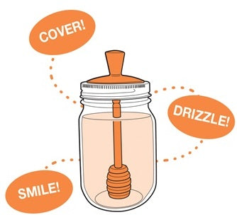 Jarware Honey Dipper Mason Jar Lid by Kitchen Niche