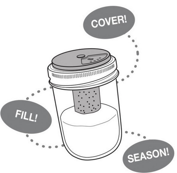 Jarware Salt & Pepper Shaker Mason Jar Lid by Kitchen Niche