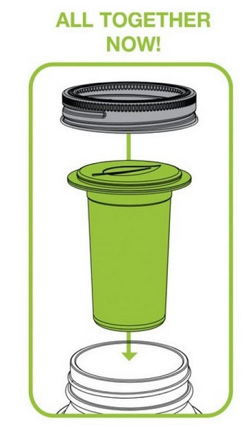 Jarware Tea Infuser Mason Jar Lid by Kitchen Niche