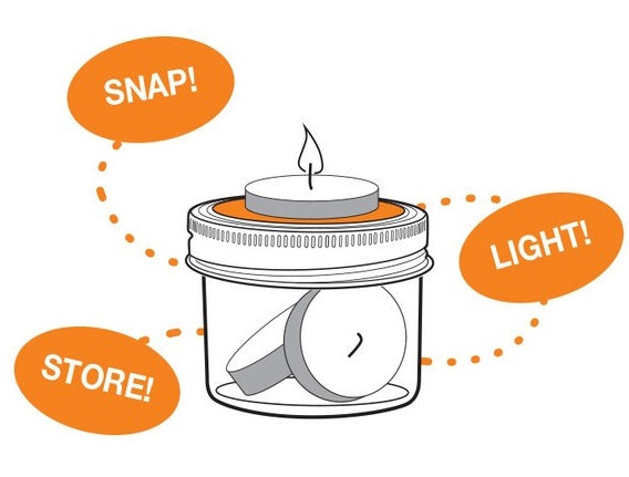 Jarware Tealight Holder Mason Jar Lid by Kitchen Niche