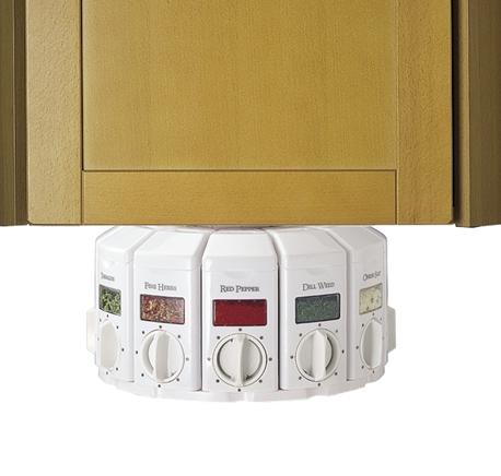KitchenArt White Select-A-Spice Auto-Measure Spice Carousel by Kitchen Niche