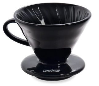 London Sip Ceramic Coffee Dripper – Black – 1-4 Cup