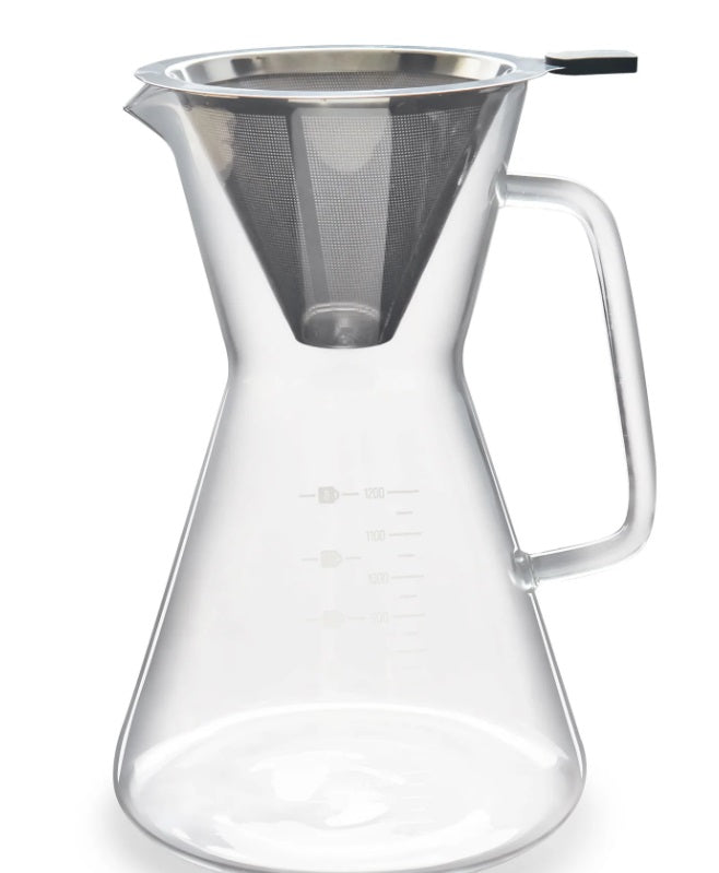 London Sip Glass Pour-Over Coffee Carafe 1200ml by Kitchen Niche