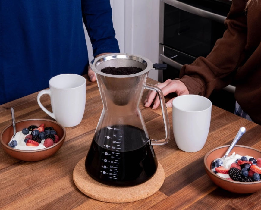 London Sip Glass Pour-Over Coffee Carafe 1200ml by Kitchen Niche