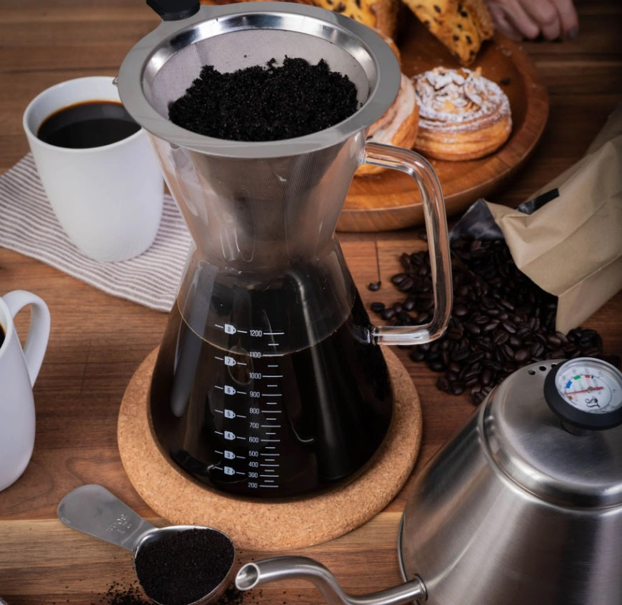 London Sip Glass Pour-Over Coffee Carafe 1200ml by Kitchen Niche