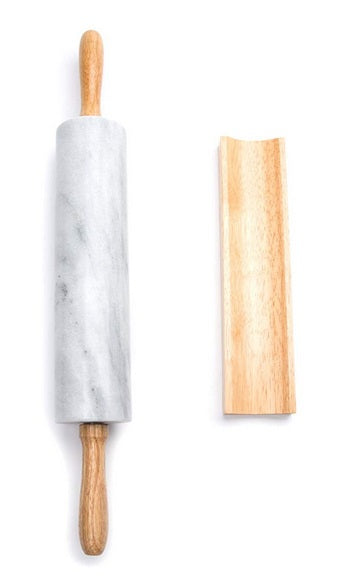 Fox Run White Marble Rolling Pin 10" by Kitchen Niche