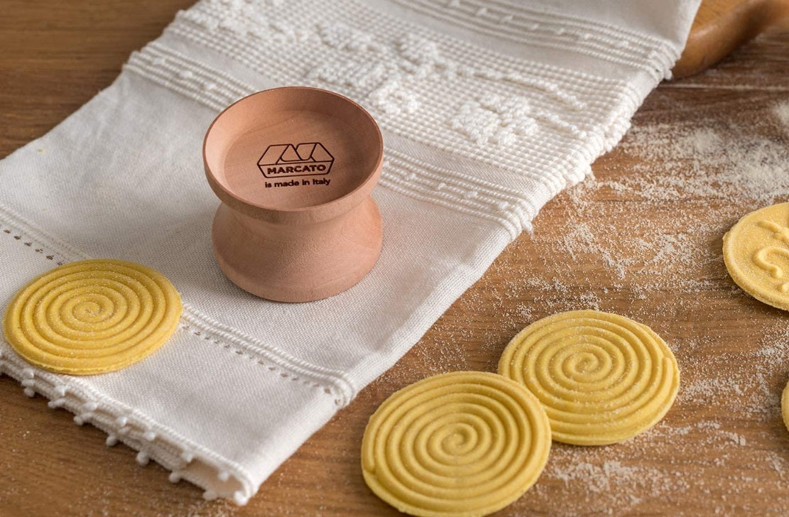 Marcato Corzetti Base Spiral Pasta & Cookie Stamp by Kitchen Niche