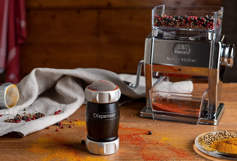 Marcato Black Sugar, Flour & Cocoa Sifter and Dispenser by Kitchen Niche