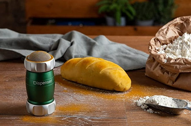 Marcato Green Sugar, Flour & Cocoa Sifter and Dispenser by Kitchen Niche