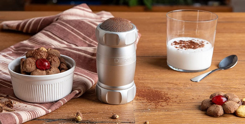 Marcato Silver Sugar, Flour & Cocoa Sifter and Dispenser by Kitchen Niche