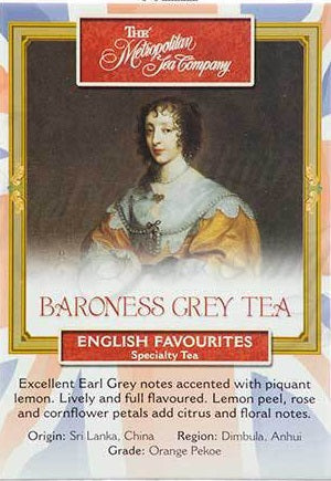 Metropolitan Tea Company Barones Grey Tea 1.1lbs by Kitchen Niche