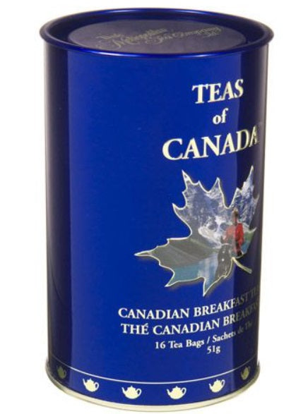 Metropolitan Tea Company Canadian Breakfast Tea Tin Can of 16 Tea Bags Metropolitan Tea Company by Kitchen Niche