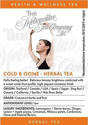 Metropolitan Tea Company Cold B-Gone Herbal Tea 1.1lbs by Kitchen Niche