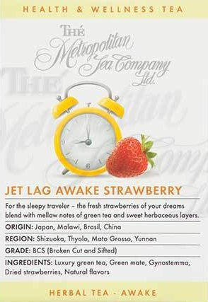 Metropolitan Tea Company Jet Lag Awake Strawberry Tea 1.1lbs by Kitchen Niche