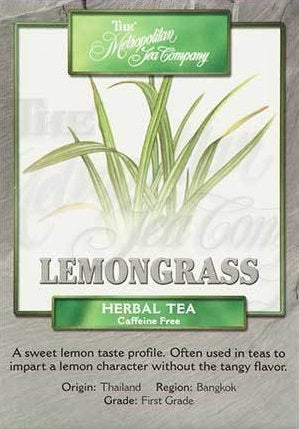 Metropolitan Tea Company Lemongrass Tea Leaves 4-7mm 1.1lbs by Kitchen Niche