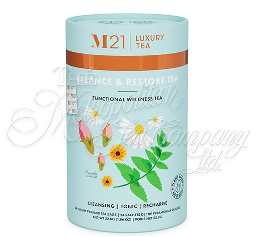 Metropolitan Tea M21 Balance &amp; Restore Tea Can Of 24 Bags by Kitchen Niche