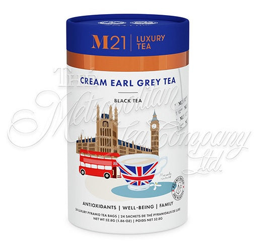 Metropolitan Tea M21 Cream Earl Grey Tea Can Of 24 Bags by Kitchen Niche