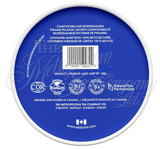 Metropolitan Tea M21 Cream Earl Grey Tea Can Of 24 Bags by Kitchen Niche