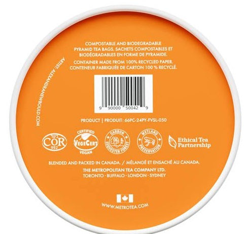 Metropolitan Tea M21 Orange Spice Tea Can Of 24 Bags by Kitchen Niche