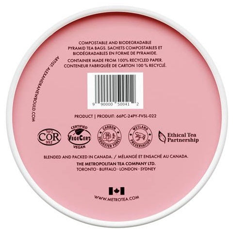 Metropolitan Tea M21 Rose Tea Can Of 24 Bags by Kitchen Niche