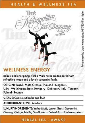 Metropolitan Tea Company Wellness Energy Yerba Mate Tea 1.1lbs by Kitchen Niche