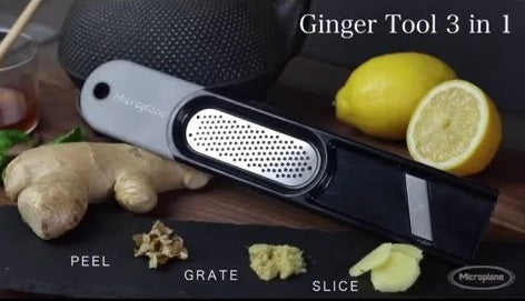 Microplane 3 in 1 Ginger Tool by Kitchen Niche