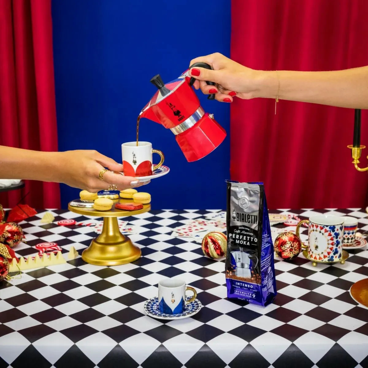 Bialetti Red Moka Express Stove Top Espresso Maker – 6 Cup